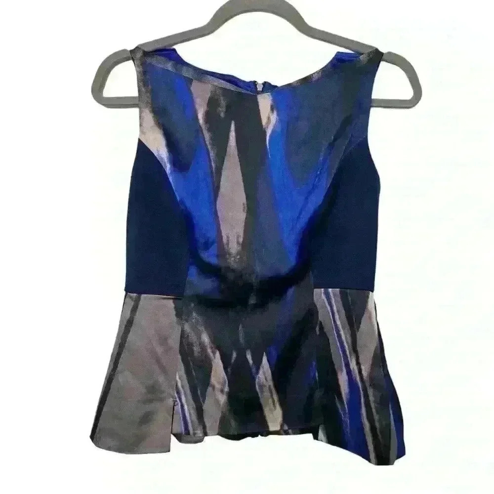 Tahari Fitted Peplum Blouse, XS